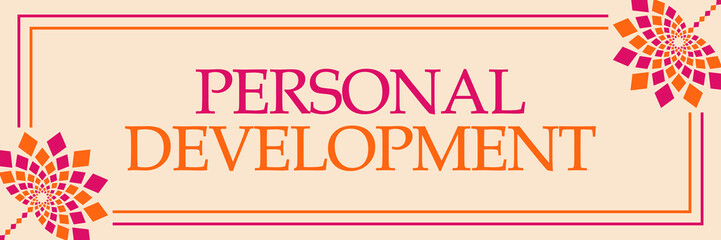 Personal Development Pink Orange Floral Horizontal 