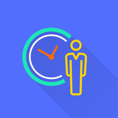 Clock vector icon.