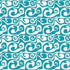 Vector Seamless Organic Jumble Rounded Shapes Pattern Abstract Background