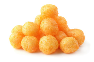 Heap of cheese puff balls