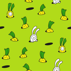  Baby carrot seamless pattern