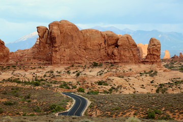 Winding road to the arches
