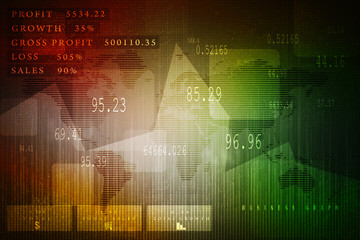 Obraz premium 2d rendering Stock market online business concept. business Graph 