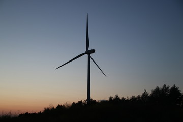 Sunset in the Eendragtspolder in Zevenhuizen, used for water storage from river Rotte to protect Rotterdam against flooding.