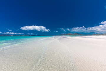 Het verbazingwekkende Whitehaven Beach op de Whitsunday Islands, Queensland, Australië