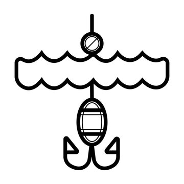 Fishing icon vector