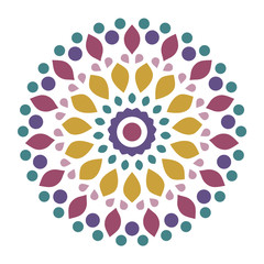 Mandala Logo. Geometric Decoration Ornament.