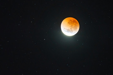 Obraz na płótnie Canvas Lunar Eclipse and Red Moon