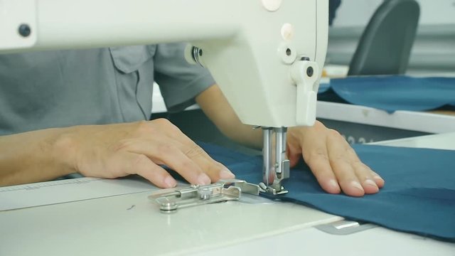 Work on the sewing machine