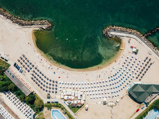 Aerial Drone View Of Neptun-Olimp Resort At The Black Sea In Romania © radub85