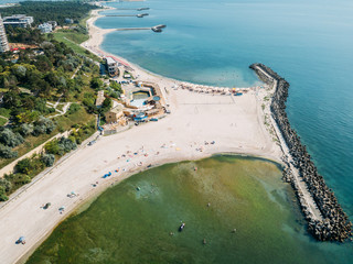 Aerial Drone View Of Neptun-Olimp Resort At The Black Sea In Romania © radub85