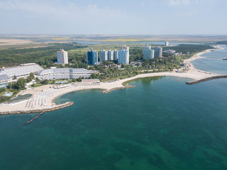 Aerial Drone View Of Neptun-Olimp Resort At The Black Sea In Romania © radub85