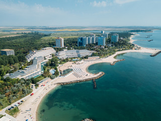 Aerial Drone View Of Neptun-Olimp Resort At The Black Sea In Romania © radub85
