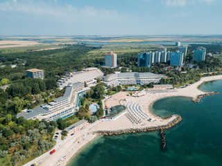 Aerial Drone View Of Neptun-Olimp Resort At The Black Sea In Romania © radub85