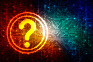 
2d illustration question mark