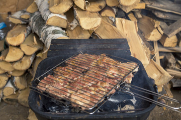 Barbecue from pork