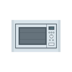 Microwave oven. flat style. isolated on white background