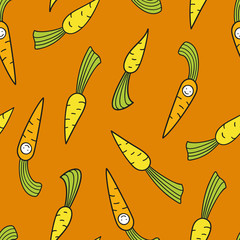 baby carrot seamless pattern