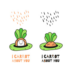 Collections with sweet baby-carrots hand drawn prints