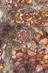 Dirty rough stone wall