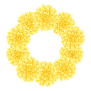 Yellow Dahlia Wreath Style 2