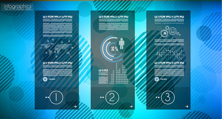 Infograph template with multiple choices and a lot of infographic design elements and mockups. Ranking elements