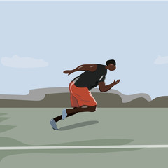 Naklejka premium illustration running man