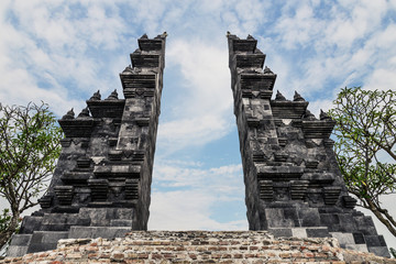 Balinese Hindu gates in Budhist temple