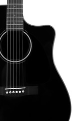 Musical instrument - Silhouette of a black electric acoustic guitar isolated