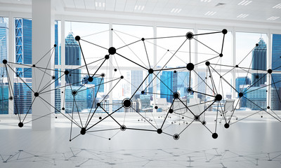Networking and wireless connection as concept for effective modern business