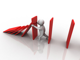 3d rendering business leadership concept 
