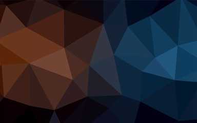 Dark Blue, Yellow vector polygonal background.