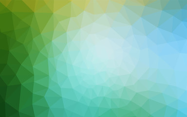 Light Blue, Green vector abstract polygonal pattern.