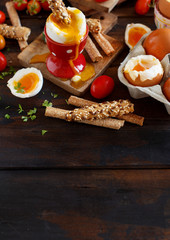  Soft-boiled egg with crisp bread