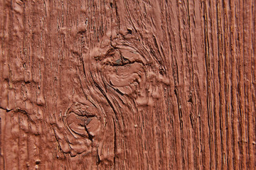 Texture of a painted wood, macro. An old dried board. Pieces of old paint.