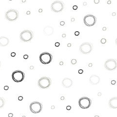 Light Gray vector seamless background with bubbles.