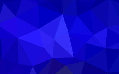 Fototapeta premium Dark BLUE vector polygon abstract backdrop.