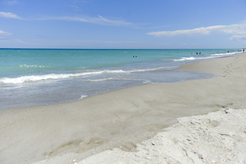 Beach, waves and blue sky