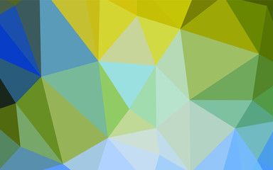 Light Blue, Green vector gradient triangles pattern.