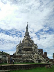Fototapeta premium One Pagoda at Prasrisanphet Temple, Ayuthaya
