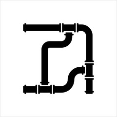 Pipe Icon, Pipe Fitting Icon, Water, Gas, Oil Pipeline, Plumbing Work