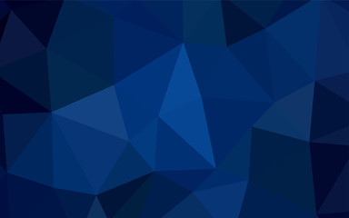 Dark BLUE vector triangle mosaic template.