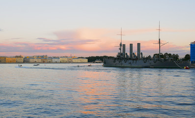 Russian Cruiser Aurora. Saint Petersburg, Russia
