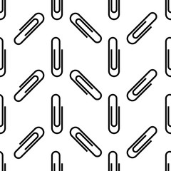 Paper Clip Icon Seamless Pattern