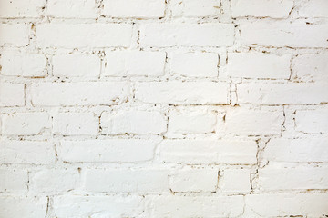Brick white wall in modern loft interior