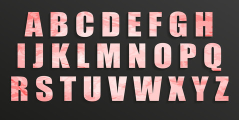 Vector of  font and alphabet. Letters on a Black background. Eps 10
