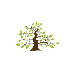 Tree logo vector design element for company