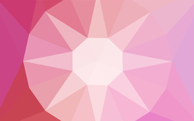 Obraz premium Light Pink vector polygonal template with a diamond.