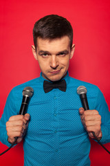 Naklejka premium compere, master of ceremonies