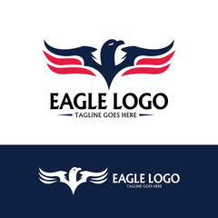 Eagle logo design template. Vector illustration